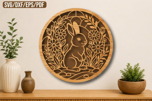 Download Floral Bunny Rabbit Laser Cut SVG - Svg Collection