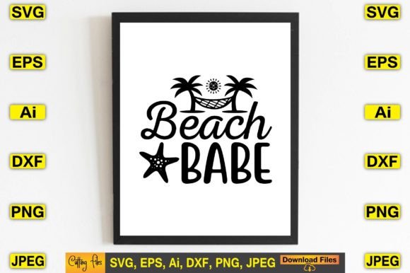 Download Beach Babe SVG Design Cute Print Files - Svg Collection