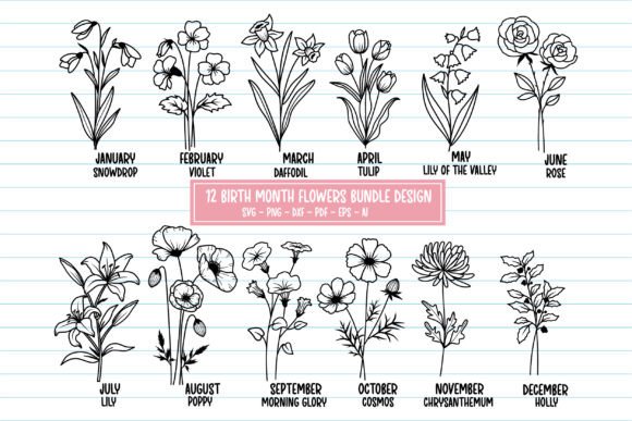 Download Birth Month Flowers Svg Bundle - Svg Collection