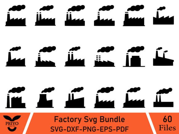 Download Factory Svg Bundle, Factory Silhouette - Svg Collection