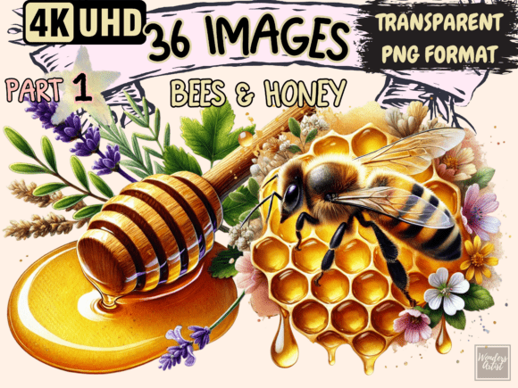 Download Bees &amp; Honey P1 Clipart - Honey Collection