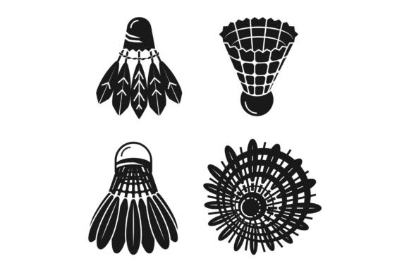 Download Shuttlecock Icons Set, Simple Style - Simple style Collection