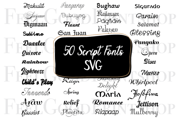Download 50 Script SVG Fonts Bundle - Svg Collection