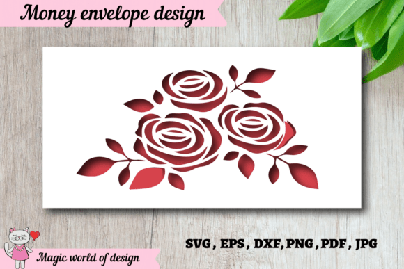 Download Elegant Rose Design Money Envelope Svg - Svg Collection