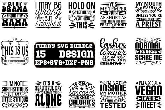 Download Funny SVG Bundle 15 Design - Svg Collection