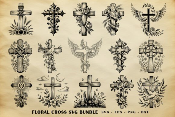 Download Floral Cross SVG Bundle - Svg Collection