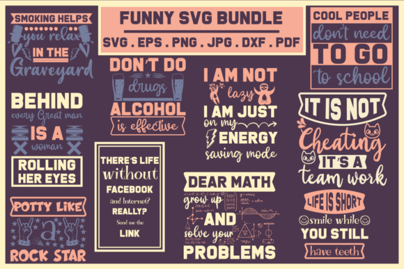 Download Funny SVG Bundle | Funny T-shirt Bundle - Svg Collection