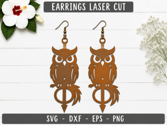 Download Woodland Owl Laser Cut Earrings SVG File - Svg Collection