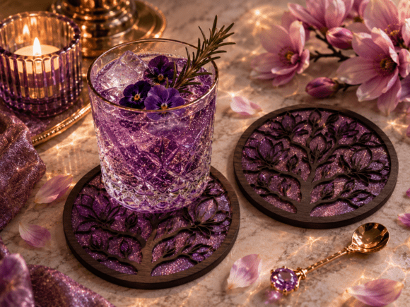 Download Layered Magnolia Coaster Laser Cut SVG - Svg Collection