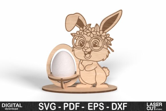 Download Floral Bunny Easter Egg Holder SVG - Svg Collection