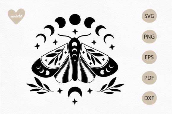 Download Moon Butterfly SVG, Mystical Moth SVG - Svg Collection