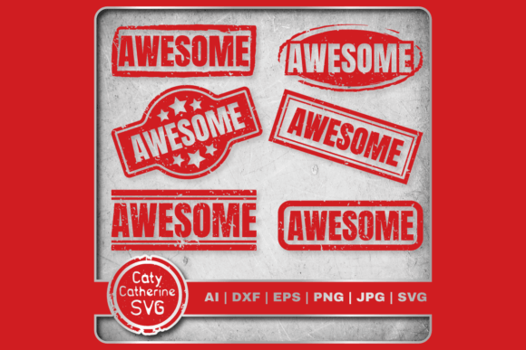 Download Awesome Bundle Ink Stamp Collection SVG - Svg Collection