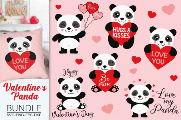 Download Valentine's Day Panda Bundle Svg - Svg Collection