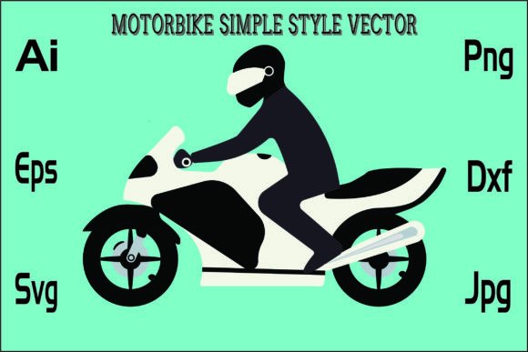 Download Motorbike Simple Style Vector - Simple style Collection