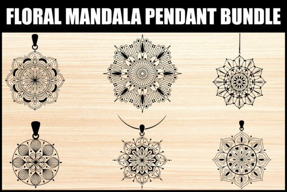 Download Floral Mandala Pendant SVG Bundle - Svg Collection