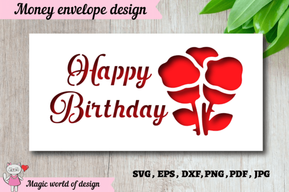 Download Elegant Rose Design Money Envelope Svg - Svg Collection