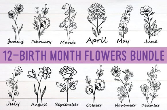 Download Birth Month Flowers Svg Bundle - Svg Collection