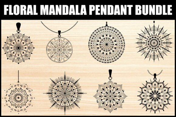 Download Floral Mandala Pendant SVG Bundle - Svg Collection