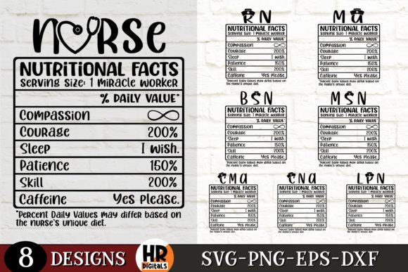 Download Nurse Nutritional Facts Funny SVG Bundle - Svg Collection