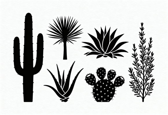 Download Desert Plants Silhouette SVG Bundle - Svg Collection