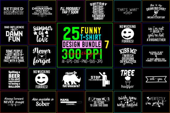 Download Funny SVG Bundle / T-Shirt Bundle - 07 - Svg Collection