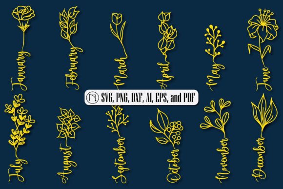 Download Birth Month Flowers SVG Bundle - Svg Collection